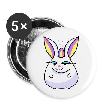 bunnycorn - Buttons large 2.2''/56 mm (5-pack) - white - Front