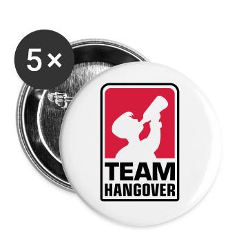 team logo hangover - Buttons groß 56 mm (5er Pack) - Weiß - Vorne