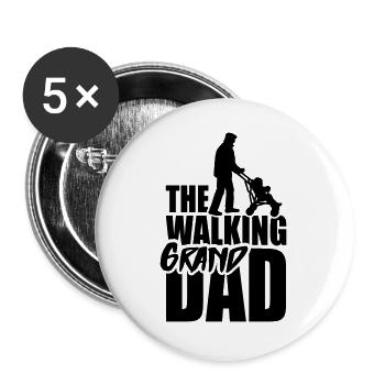 The walking grandad 1clr - Lot de 5 grands badges (56 mm) - blanc - Devant