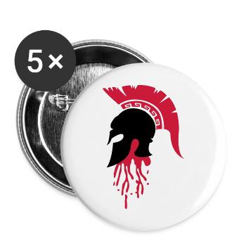 sparta_helm_blood - Buttons large 2.2''/56 mm (5-pack) - white - Front
