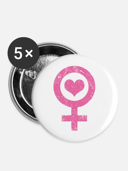 Venus Love - Buttons groß 56 mm (5er Pack) - Weiß