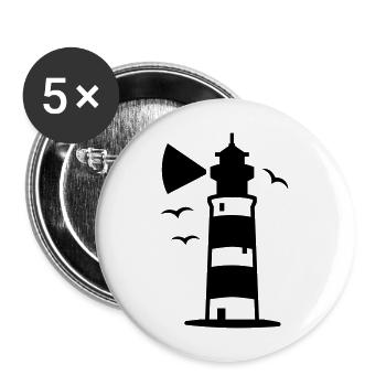 lighthouse - Buttons large 2.2''/56 mm (5-pack) - white - Front