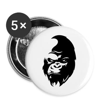 gorilla - Buttons large 2.2''/56 mm (5-pack) - white - Front