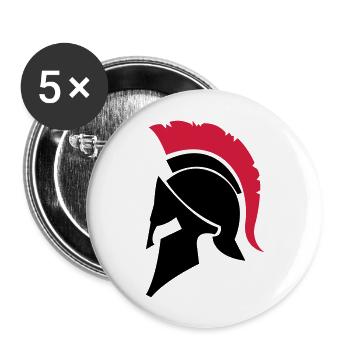 spartaner_002 - Lot de 5 grands badges (56 mm) - blanc - Devant