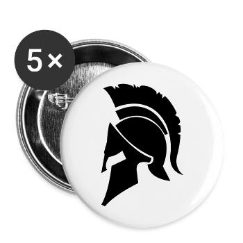 spartaner_001 - Lot de 5 grands badges (56 mm) - blanc - Devant
