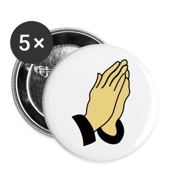 praying_hands_002 - Buttons groß 56 mm (5er Pack) - Weiß - Vorne