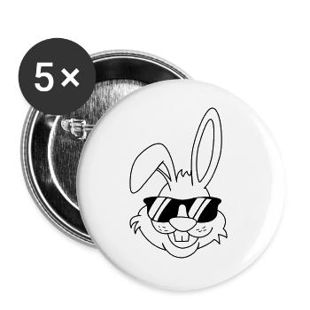 hare - Buttons large 2.2''/56 mm (5-pack) - white - Front