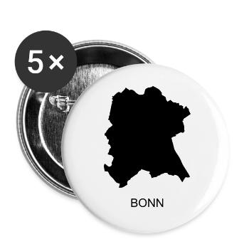 Bonn - Buttons groß 56 mm (5er Pack) - Weiß - Vorne