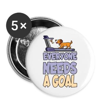 Tout le monde a besoin d’un but - Lot de 5 grands badges (56 mm) - blanc - Devant
