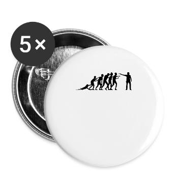 Zombie Evolution - Zombies - Lot de 5 grands badges (56 mm) - blanc - Devant