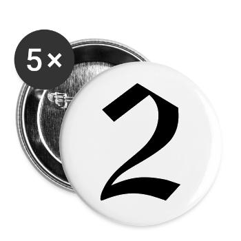 2 - Buttons groß 56 mm (5er Pack) - Weiß - Vorne