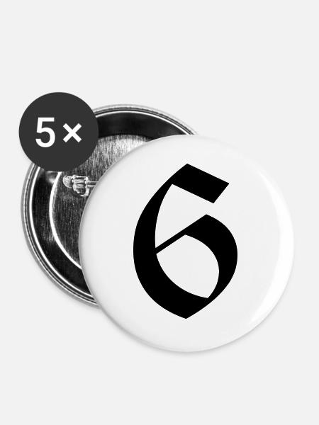 6 - Buttons large 2.2''/56 mm (5-pack) - white