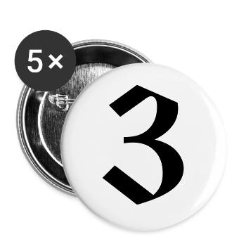 3 - Buttons large 2.2''/56 mm (5-pack) - white - Front