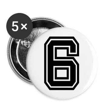 6 - Buttons groß 56 mm (5er Pack) - Weiß - Vorne