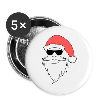 Nikolaus cool - Buttons large 2.2''/56 mm (5-pack) - white - Front
