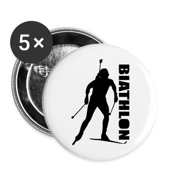 Biathlon Ski - Buttons large 2.2''/56 mm (5-pack) - white - Front