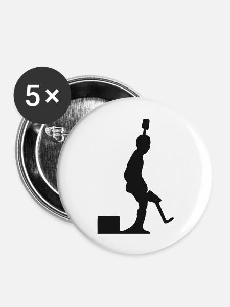 Pro Kicker (regular) - Buttons groß 56 mm (5er Pack) - Weiß