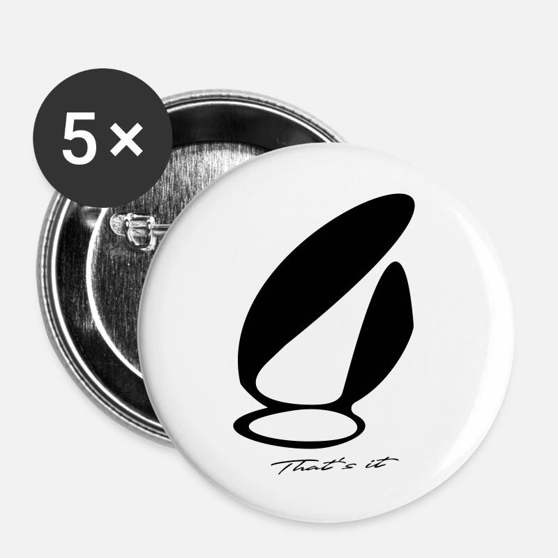 Easter Bunny, Happy Easter - Buttons large 2.2''/56 mm (5-pack) - white