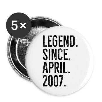 Légende depuis avril 2007 - Lot de 5 grands badges (56 mm) - blanc - Devant