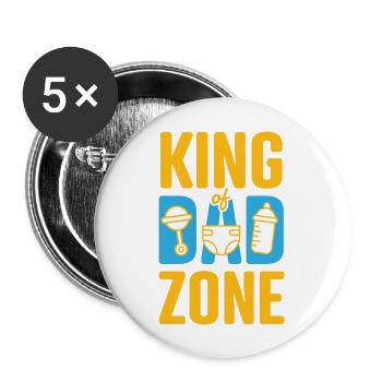 Soyez le roi de la zone DAD ! - Lot de 5 grands badges (56 mm) - blanc - Devant