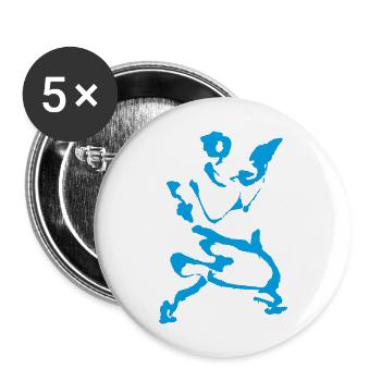 Taichi - Buttons groß 56 mm (5er Pack) - Weiß - Vorne