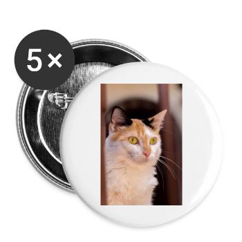 cat - Buttons large 2.2''/56 mm (5-pack) - white - Front