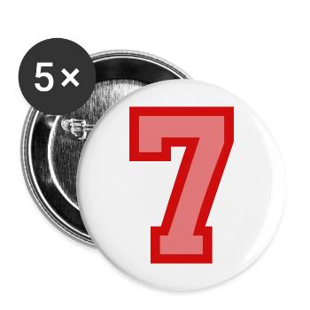 Cool Retro Retrostyle Numéro de maillot numéro de dos - Lot de 5 grands badges (56 mm) - blanc - Devant