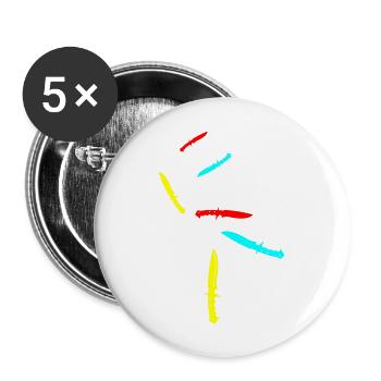 Messer icon - Buttons groß 56 mm (5er Pack) - Weiß - Vorne