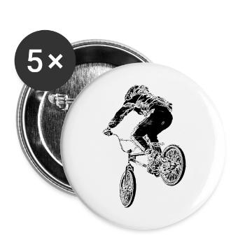 BMX - Buttons groß 56 mm (5er Pack) - Weiß - Vorne