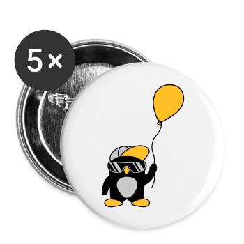 Balloon cool penguin cap - Buttons large 2.2''/56 mm (5-pack) - white - Front