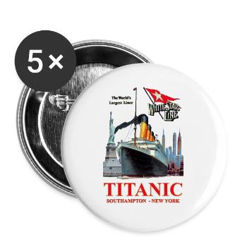 TITANISCHE SCHÖPFUNG Louis RUNEMBERG © Adagp - Buttons groß 56 mm (5er Pack) - Weiß - Vorne