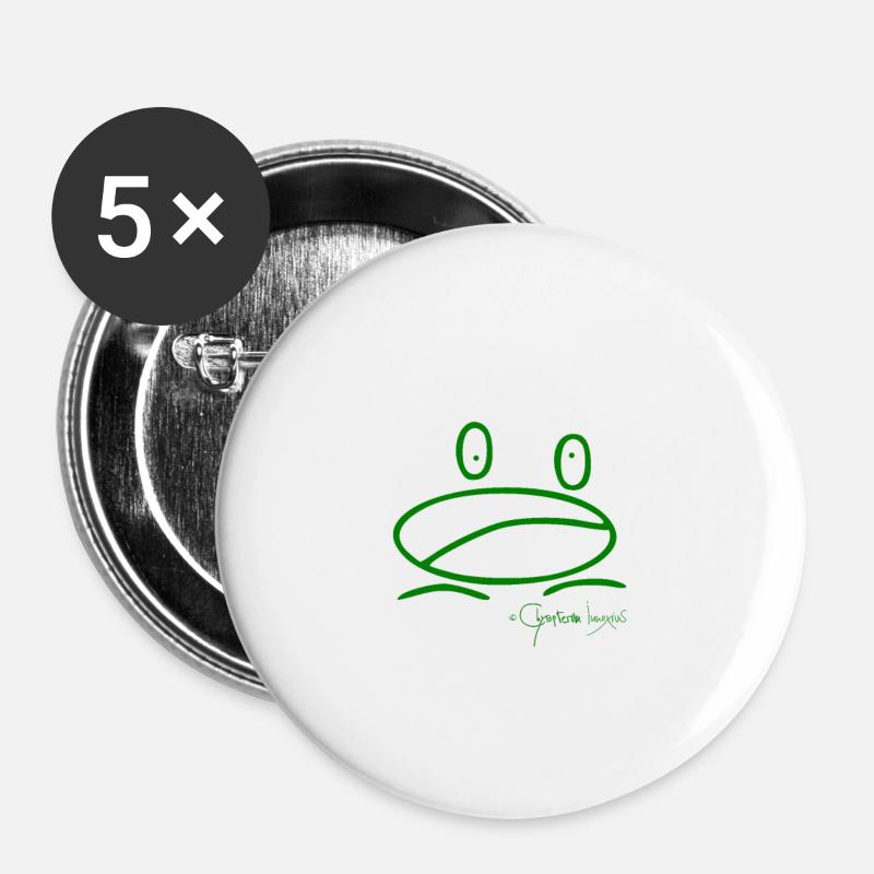 Frogmini © Chyropterum Innoxius - Buttons large 2.2''/56 mm (5-pack) - white
