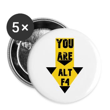 Zeig was du denkst - Buttons groß 56 mm (5er Pack) - Weiß - Vorne