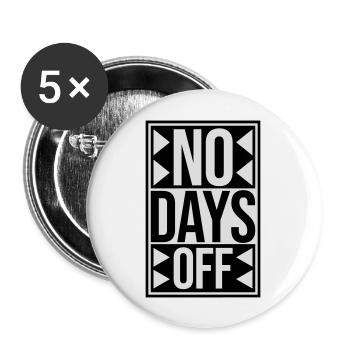 pas de jours de congé devis - Lot de 5 grands badges (56 mm) - blanc - Devant