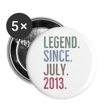 Legend Since July 2013 - Buttons large 2.2''/56 mm (5-pack) - white - Front