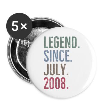 Legend Since July 2008 - Buttons large 2.2''/56 mm (5-pack) - white - Front