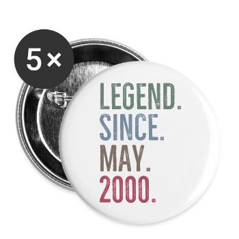 Legend Since May 2000 - Buttons large 2.2''/56 mm (5-pack) - white - Front