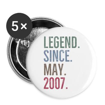 Légende depuis mai 2007 - Lot de 5 grands badges (56 mm) - blanc - Devant