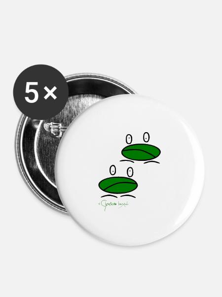 Froschpärchen © Chyropterum Innoxius - Buttons groß 56 mm (5er Pack) - Weiß