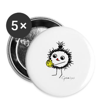 L’animal moelleux: « Délicieux! » - Lot de 5 grands badges (56 mm) - blanc - Devant