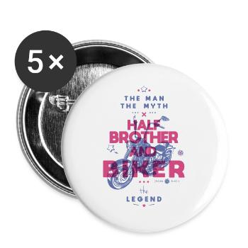 Mythical Wheel of the Legend - Buttons large 2.2''/56 mm (5-pack) - white - Front