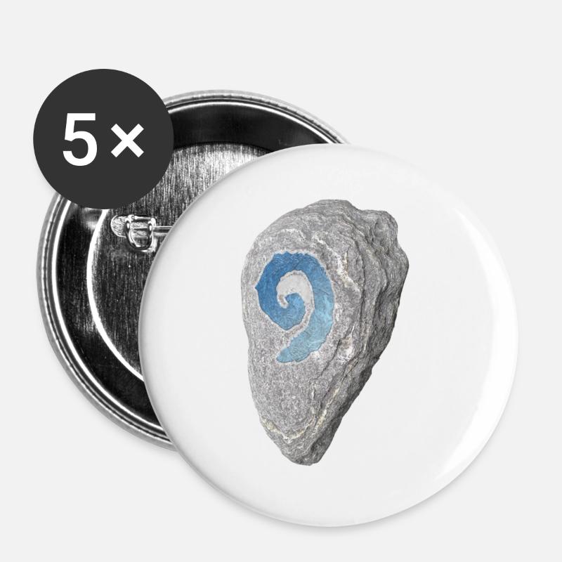 Hearth stone - Buttons large 2.2''/56 mm (5-pack) - white