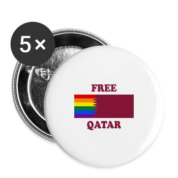 Free Qatar Design - Buttons groß 56 mm (5er Pack) - Weiß - Vorne
