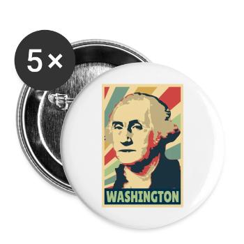 George Washington Vintage Colors - Buttons large 2.2''/56 mm (5-pack) - white - Front
