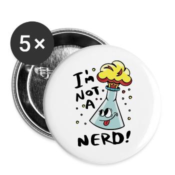 I'm not a nerd - Buttons large 2.2''/56 mm (5-pack) - white - Front