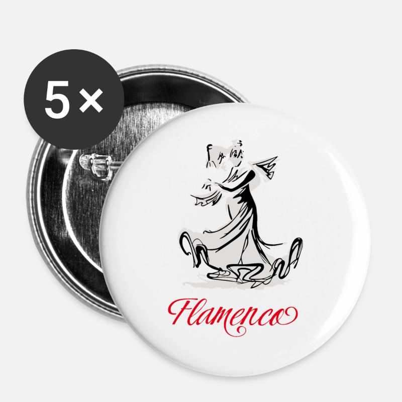 Flemish - Buttons large 2.2''/56 mm (5-pack) - white
