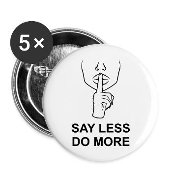 say less do more - Buttons groß 56 mm (5er Pack) - Weiß - Vorne