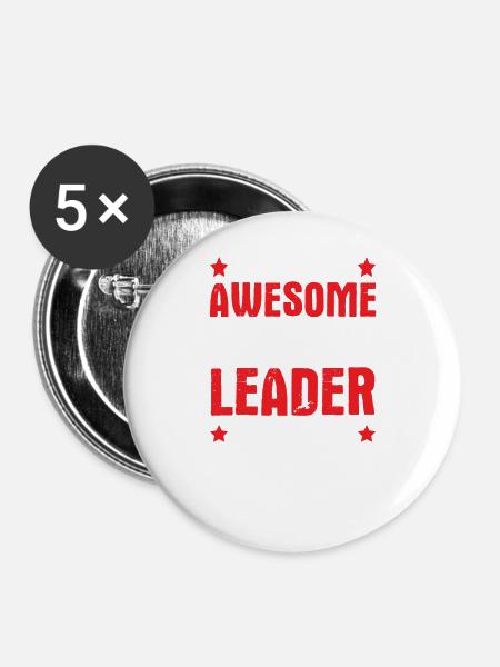 cheerleading awesome - Buttons groß 56 mm (5er Pack) - Weiß