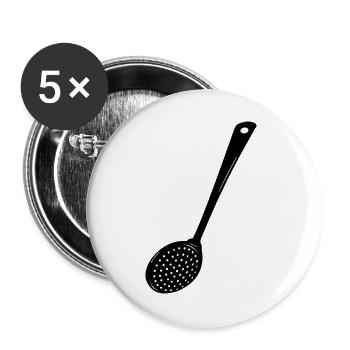 Image de teinte fendue transparente - Lot de 5 grands badges (56 mm) - blanc - Devant