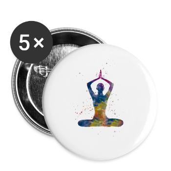 Yoga exercise - Buttons large 2.2''/56 mm (5-pack) - white - Front